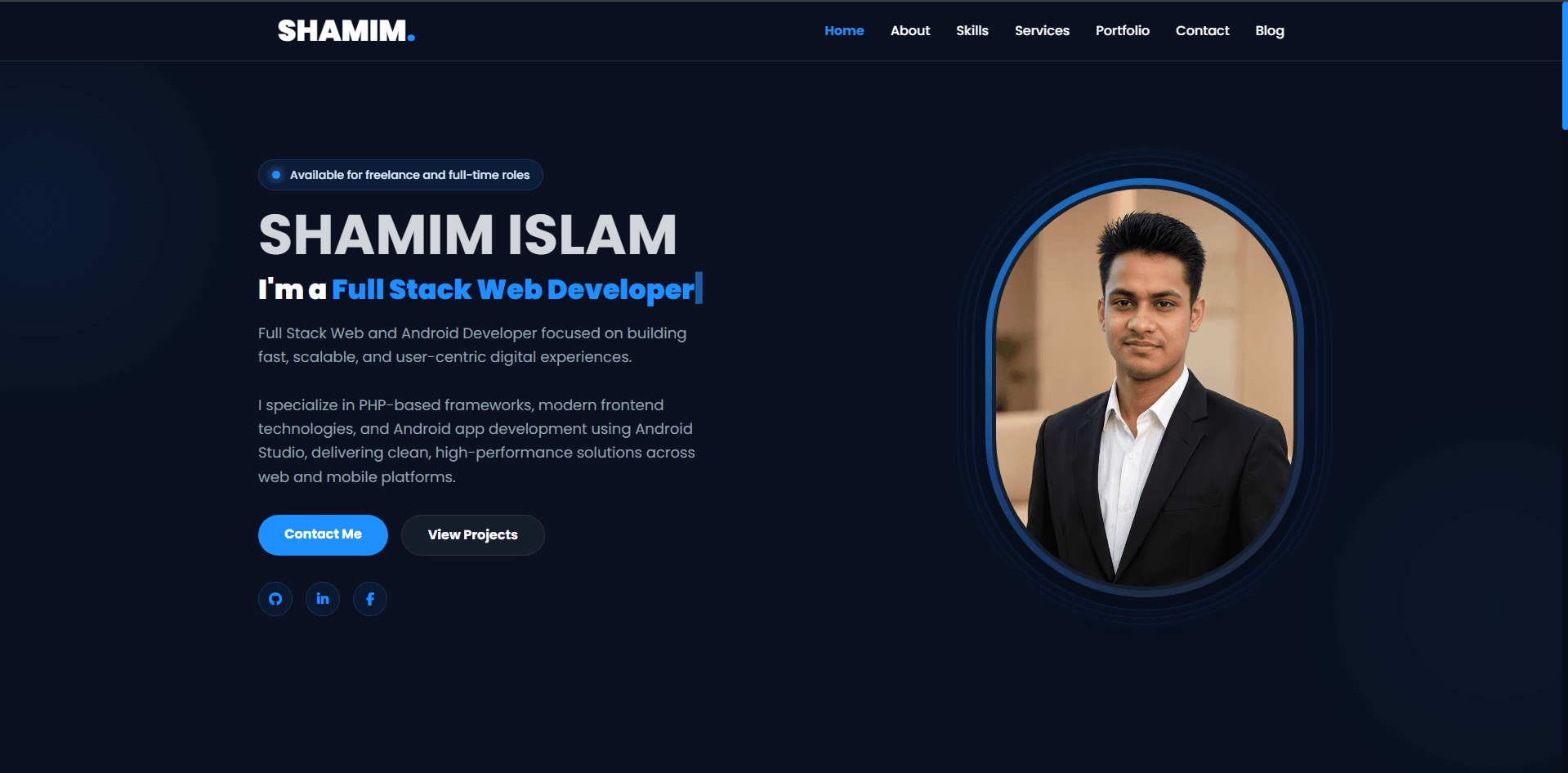Personal Portfolio preview